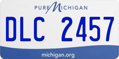 MI license plate DLC2457
