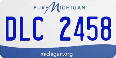 MI license plate DLC2458
