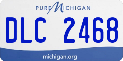 MI license plate DLC2468