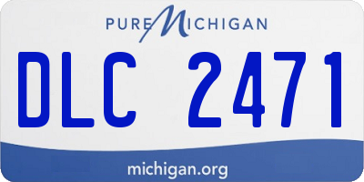 MI license plate DLC2471