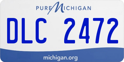 MI license plate DLC2472