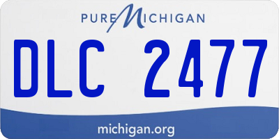 MI license plate DLC2477