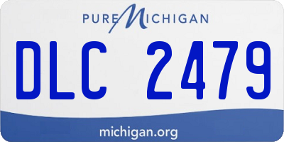 MI license plate DLC2479