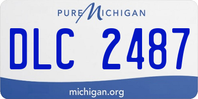 MI license plate DLC2487