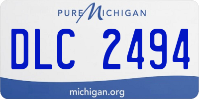 MI license plate DLC2494