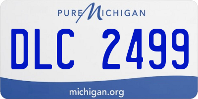 MI license plate DLC2499