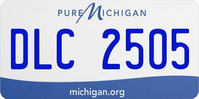 MI license plate DLC2505