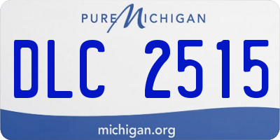 MI license plate DLC2515