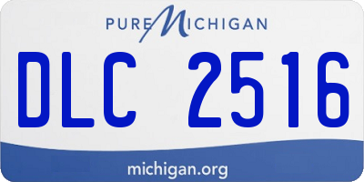 MI license plate DLC2516