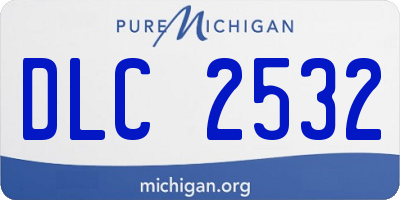 MI license plate DLC2532
