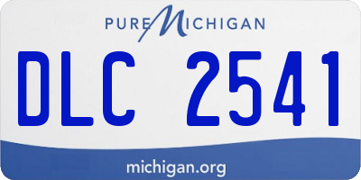 MI license plate DLC2541