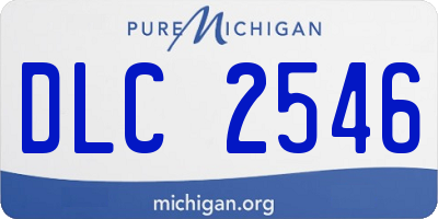 MI license plate DLC2546