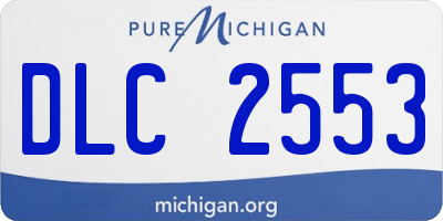 MI license plate DLC2553