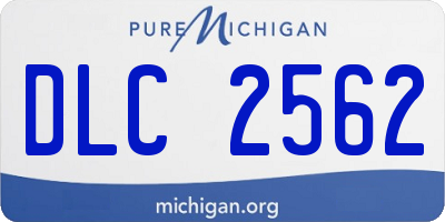 MI license plate DLC2562