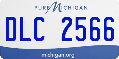 MI license plate DLC2566