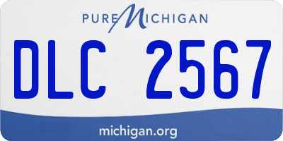 MI license plate DLC2567