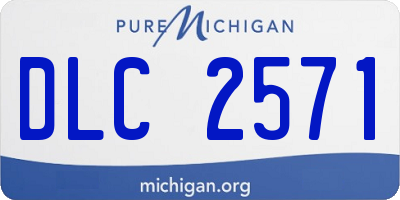 MI license plate DLC2571