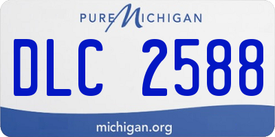 MI license plate DLC2588