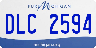 MI license plate DLC2594