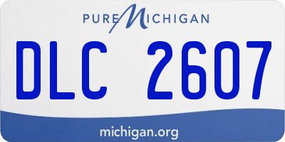 MI license plate DLC2607