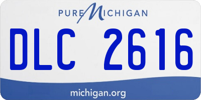 MI license plate DLC2616