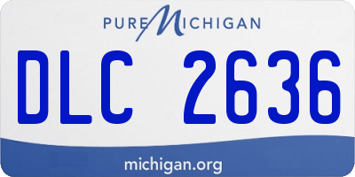 MI license plate DLC2636