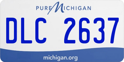 MI license plate DLC2637