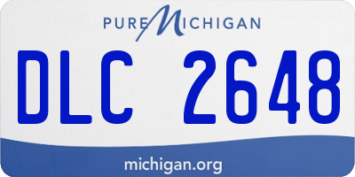 MI license plate DLC2648