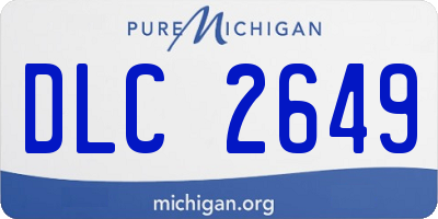 MI license plate DLC2649