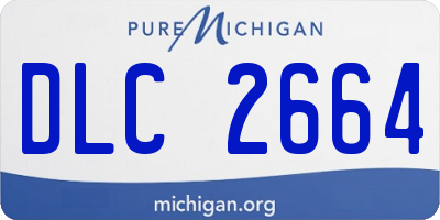MI license plate DLC2664
