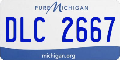 MI license plate DLC2667