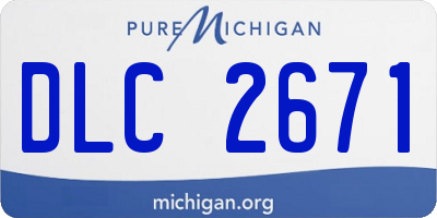 MI license plate DLC2671