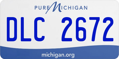 MI license plate DLC2672