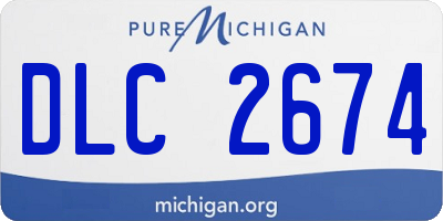 MI license plate DLC2674