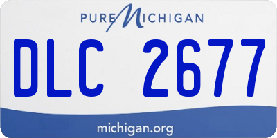 MI license plate DLC2677