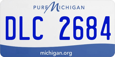 MI license plate DLC2684