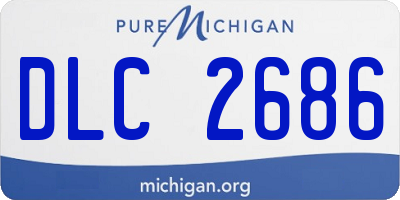 MI license plate DLC2686