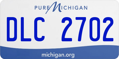 MI license plate DLC2702