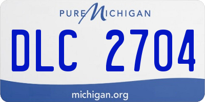 MI license plate DLC2704