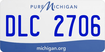 MI license plate DLC2706