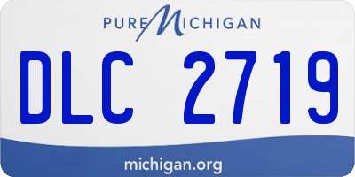 MI license plate DLC2719