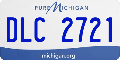 MI license plate DLC2721