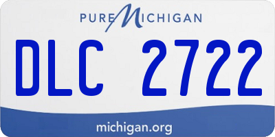 MI license plate DLC2722