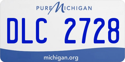 MI license plate DLC2728