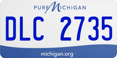 MI license plate DLC2735