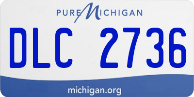 MI license plate DLC2736