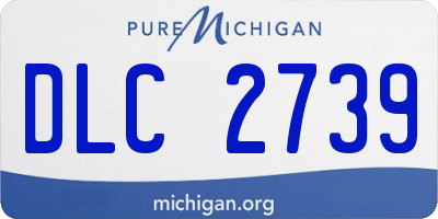 MI license plate DLC2739