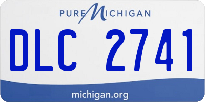 MI license plate DLC2741