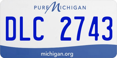 MI license plate DLC2743