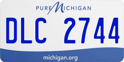 MI license plate DLC2744